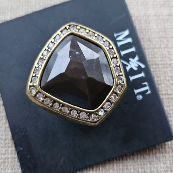 Mixit Women Rings Stretched Adjustable Ring Gold Tone Fashion Jewelry NWT - Picture 2 of 10